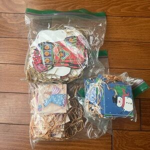 Vintage Christmas Gift Tags with Gold Strings